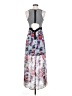 Xhilaration Print Blue Casual Dress Size XS - photo 2