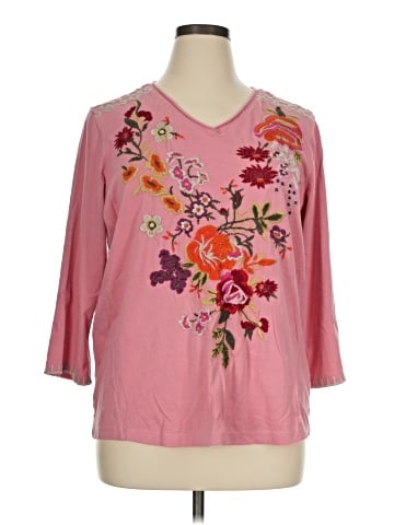 Tru Luxe Jeans 3/4 Sleeve Blouse (view 1)