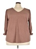 Adrianna Papell Brown 3/4 Sleeve Blouse Size 3X - photo 1