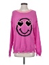 Easel 100% Polyester Hearts Pink Pullover Sweater Size S - photo 1