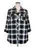 Market and Spruce Plaid Gray 3/4 Sleeve Blouse Size 2X - photo 1