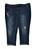 Justice Solid Blue Jeans Size 20 - photo 1