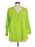 Cato 100% Polyester Green 3/4 Sleeve Blouse Size M - photo 1