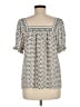 Max Studio 100% Polyester Ivory Short Sleeve Blouse Size M - photo 2