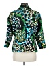 Laura Max 100% Polyester Print Green Blazer Size L - photo 2