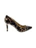 143 Girl Animal Print Brown Heels Size 7 - photo 1