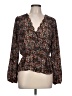 Nine Britton 100% Polyester Brown 3/4 Sleeve Blouse Size L (petite) - photo 1