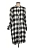 Max Jeans 100% Rayon Checkered-gingham Black Casual Dress Size M - photo 1