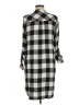 Max Jeans 100% Rayon Checkered-gingham Black Casual Dress Size M - photo 2