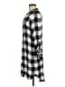 Max Jeans 100% Rayon Checkered-gingham Black Casual Dress Size M - photo 5