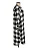 Max Jeans 100% Rayon Checkered-gingham Black Casual Dress Size M - photo 4