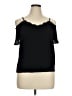 Monteau Black Short Sleeve Top Size XL - photo 1