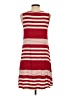 Espresso Stripes Red Casual Dress Size S - photo 2