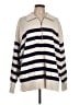 Free People Stripes Ivory Pullover Sweater Size L - photo 1