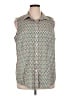 Talbots Tweed Green Sleeveless Button-Down Shirt Size 16 - photo 1