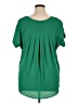 Pleione 100% Polyester Green Short Sleeve Top Size XL - photo 2