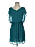 Lush Solid Teal Casual Dress Size S - photo 1