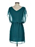 Lush Solid Teal Casual Dress Size S - photo 2
