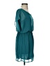 Lush Solid Teal Casual Dress Size S - photo 4