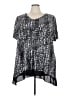Apt. 9 Silver Short Sleeve Blouse Size 3X - photo 1