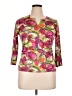 Lynn Ritchie Pink 3/4 Sleeve Silk Top Size XL - photo 1