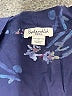 Splendid 100% Rayon Floral Blue Long Sleeve Blouse Size S - photo 7