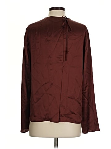 Vince. Long Sleeve Silk Top (view 2)