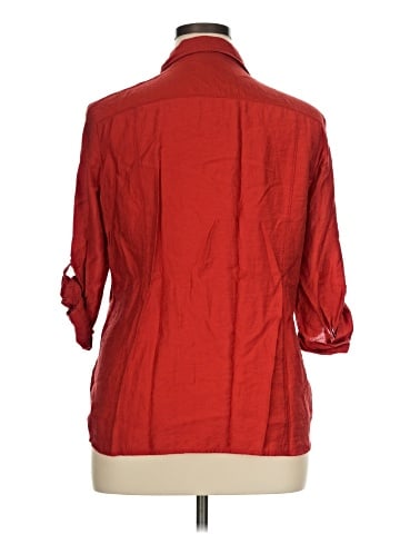 Roz & Ali 3/4 Sleeve Button-Down Shirt (view 2)