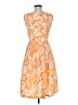 Unbranded Print Orange Cocktail Dress Size 9 - photo 2