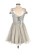 Unbranded 100% Polyester Silver Cocktail Dress Size 8 - photo 2