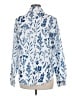 Unbranded 100% Polyester Floral Blue Long Sleeve Blouse Size M - photo 2