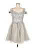 Unbranded 100% Polyester Silver Cocktail Dress Size 8 - photo 1