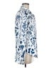 Unbranded 100% Polyester Floral Blue Long Sleeve Blouse Size M - photo 4