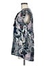 DR2 100% Rayon Paisley Blue Short Sleeve Blouse Size M - photo 5