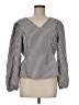 Vila Checkered-gingham Brown Silver Long Sleeve Blouse Size EU 40 / US 10 - photo 1