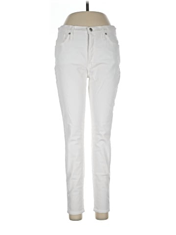 Madewell 9" Mid-Rise Skinny Jeans in Pure White (view 1)