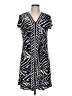 Elementz Graphic Black Casual Dress Size L (petite) - photo 1