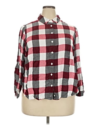 Lane Bryant 3/4 Sleeve Button-Down Shirt (view 1)
