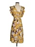 Adora 100% Rayon Floral Yellow Cocktail Dress Size M - photo 1