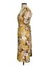 Adora 100% Rayon Floral Yellow Cocktail Dress Size M - photo 5