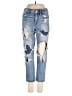 American Eagle Outfitters Graphic Blue Jeans Size 00 - photo 1