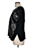 Trouve Metallic Black Short Sleeve Blouse Size M - photo 5
