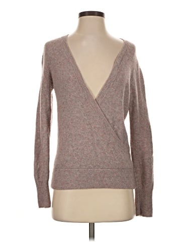 Madewell Wrap-Front Pullover Sweater in Coziest Yarn (view 1)