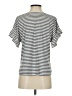 Max Studio Stripes Silver Short Sleeve T-Shirt Size S - photo 2