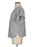 Max Studio Stripes Silver Short Sleeve T-Shirt Size S - photo 5