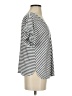 Max Studio Stripes Silver Short Sleeve T-Shirt Size S - photo 4