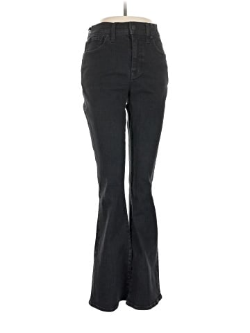 Madewell Tall Kick Out Crop Jeans in Black Rinse Wash (view 1)
