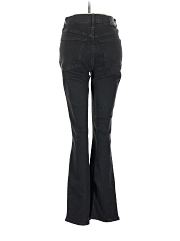 Madewell Tall Kick Out Crop Jeans in Black Rinse Wash (view 2)