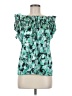The Limited 100% Polyester Green Short Sleeve Blouse Size M - photo 1