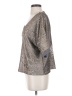 Deletta Metallic Silver 3/4 Sleeve Top Size S - photo 5